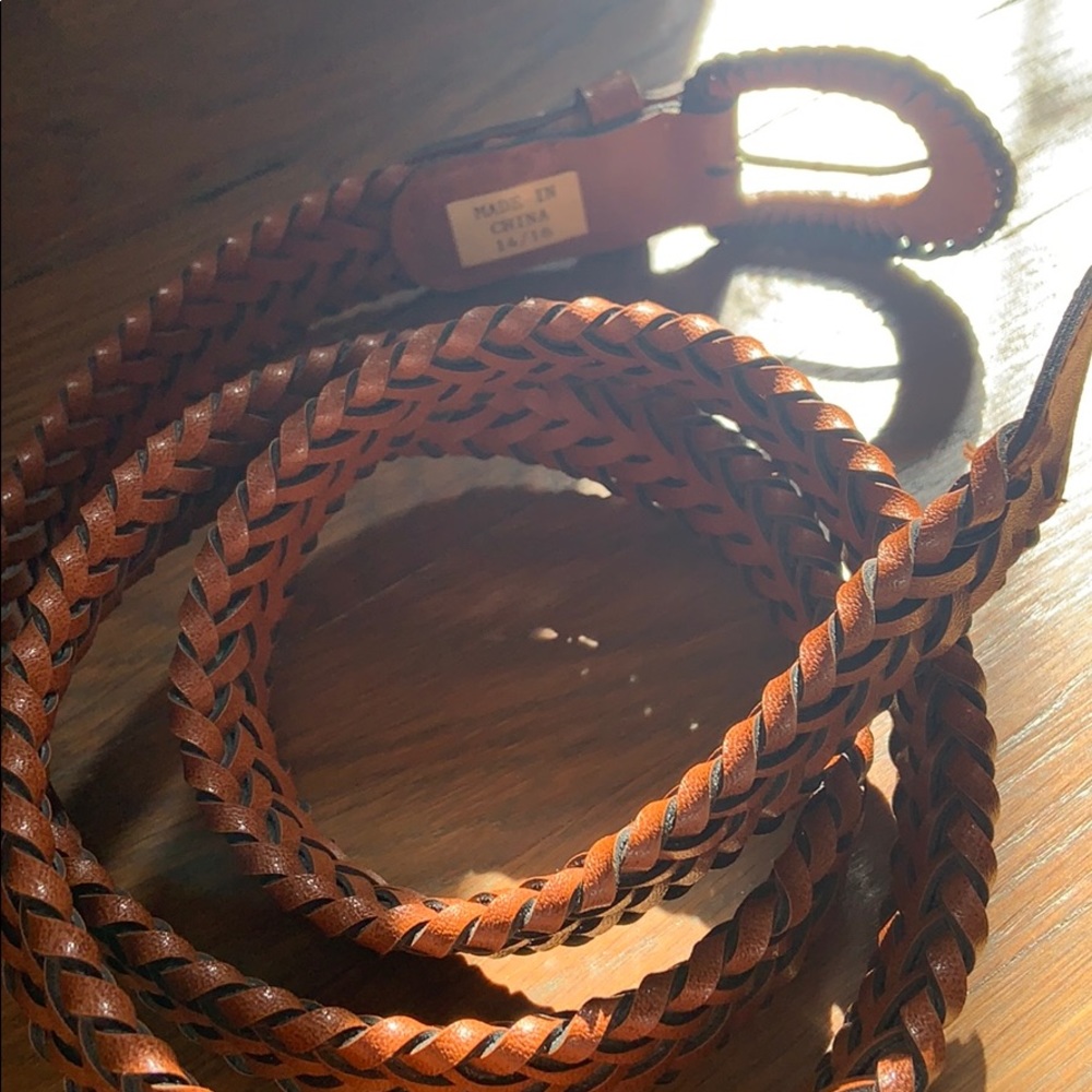 Brown braided belt - Picture 4 of 7